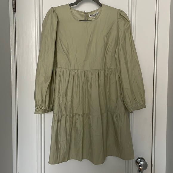 Reformation Beckett Sage Mini Dress - Picture 2 of 8